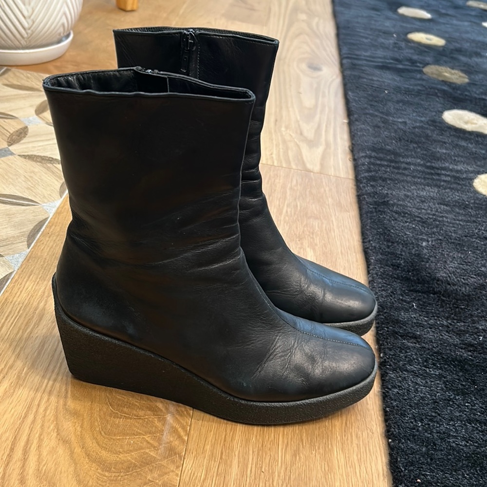 Robert Clergerie wedge boots.  Buttery soft leather! Size 8